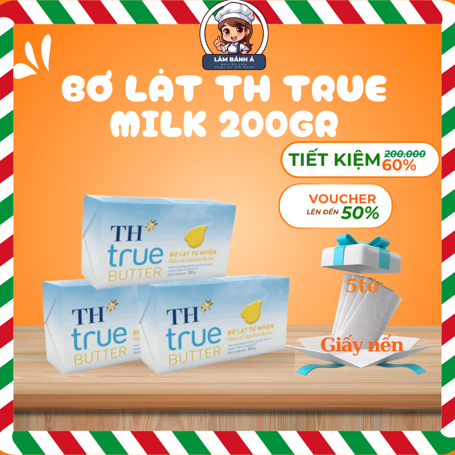 Bơ Lạt Tự Nhiên TH True Milk 200gr
