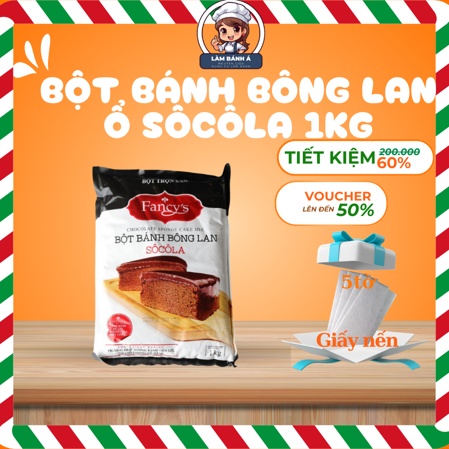 Bột Bánh Bông Lan Ổ Sôcôla 1Kg