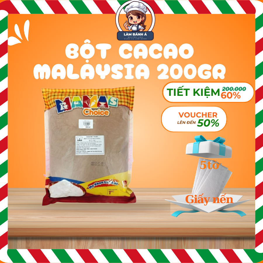 Bột Cacao Malaysia 200gr