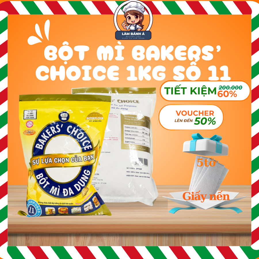 Bột Mì Bakers’ Choice 1kg Số 11