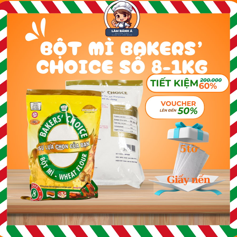 Bột Mì Bakers’ Choice Số 8- Bịch 1kg