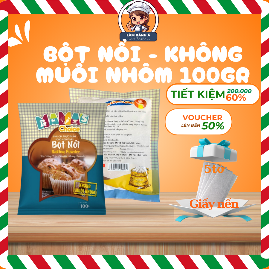 Bột Nổi - Không Muối Nhôm 100gr
