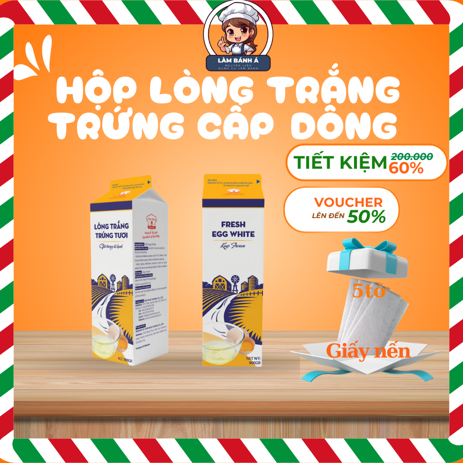 Hộp Lòng Trắng Trứng Cấp Đông Nhất Hương Đóng Hộp 900gr