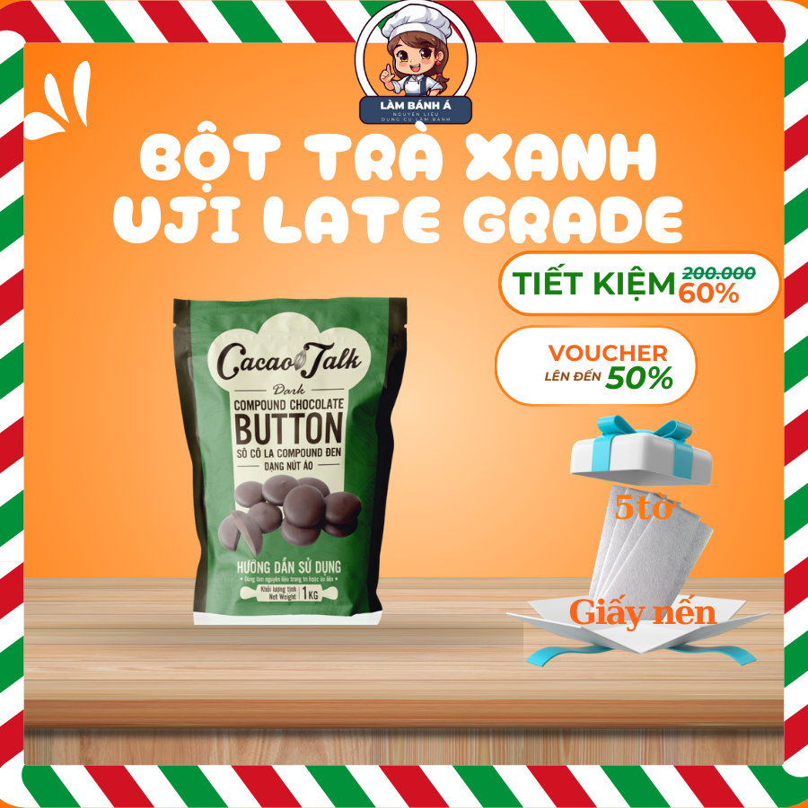 Sô Cô La Compound Đen Cacao Talk (Dạng Nút Áo)