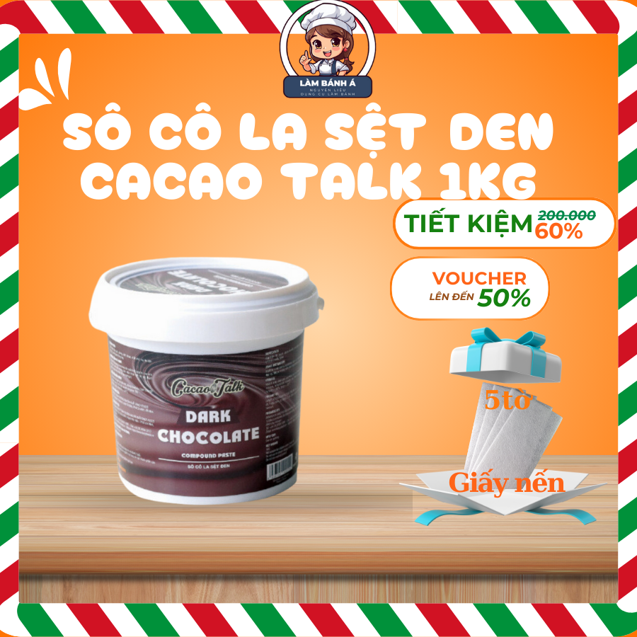 Sô Cô La Sệt Đen Cacao Talk 1kg